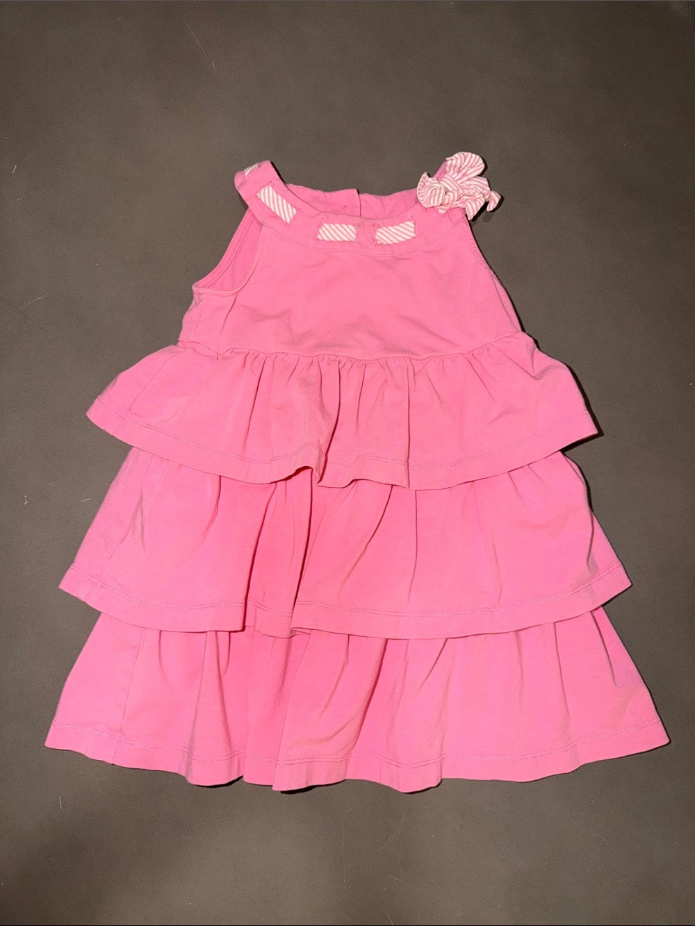 Janie and Jack Pink Tiered Ruffle Baby Dress